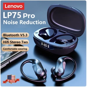 Lenovo LP75 Ecouteurs sans fil sport avec Mic Bluetooth 5.3 TWS Casques Hifi
