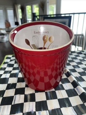 Emile Henry Utensil Holder New Red Made In France