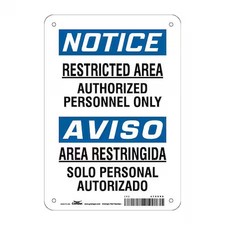 Condor 472V59 Safety Sign, 10 In Height, 7 In Width, Aluminum, Horizontal