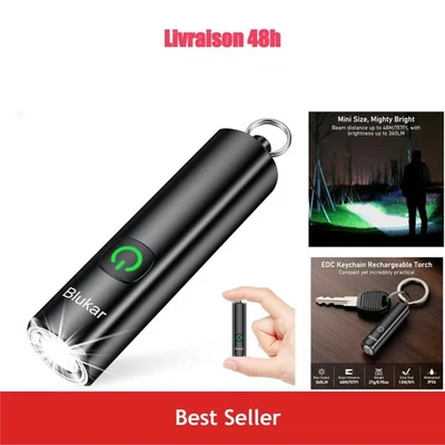 Lampe torche LED rechargeable Blukar 360 lm USB-C mini IPX6 - Photo 1/4