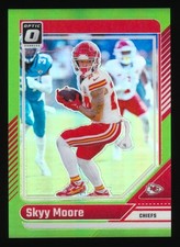 2024 PANINI DONRUSS OPTIC SKYY MOORE /50 LIME GREEN PRIZM #96 KANSAS CITY CHIEFS