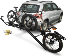Heavy-Duty 2-Bike Hitch Rack with Ramp for Fat Tire E-Bikes - Foldable  Tilt