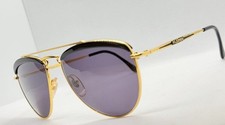 Best Company 102 C070 OCCHIALI DA SOLE VINTAGE oro lenti viola MADE ITALY 1980 NOS