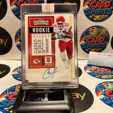 2020 Panini Contenders Clyde Edwards-Helaire 14/25 Rookie Ticket Auto Card