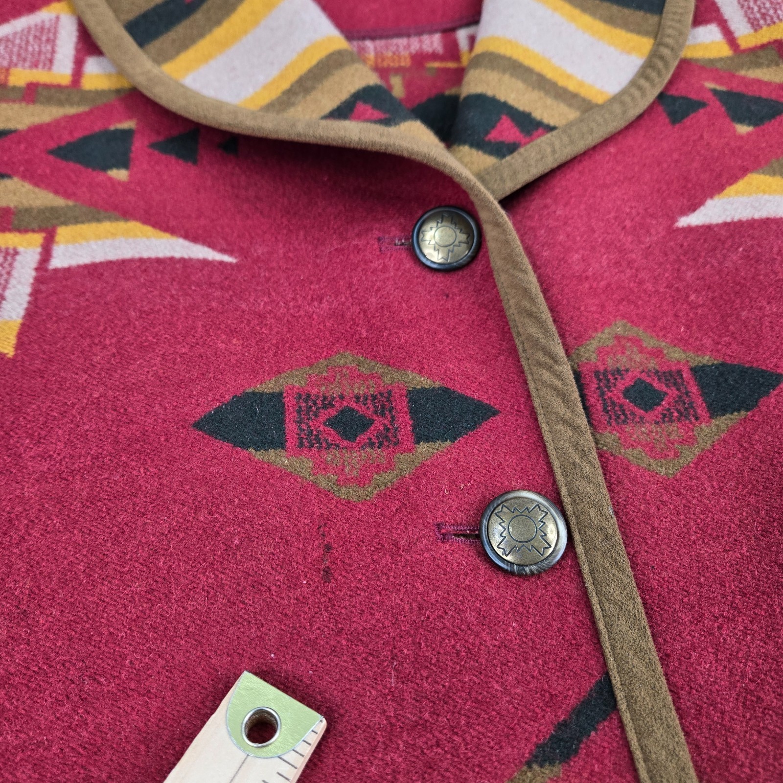 Pendleton Knockabouts Coat Large Red Aztec Navajo… - image 5