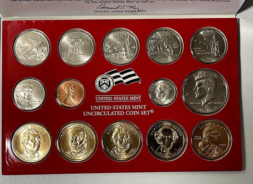 2008 Mint Set U.S. Mint Key date P and D 28 Uncirculated Coins COA - Image 4 of 4