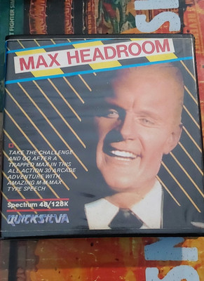 Max Headroom (Quicksilva) Spectrum 48k 128k (Tape, Manual, Box) classic 8-bit