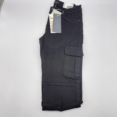 Only Femme Onlmissouri Reg Ankl Cargo Pnt Noos Pantalon d Contract, Black/Wash:b