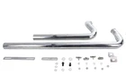 Exhaust Drag Pipe Set Chrome Shotgun Style for Harley-Davidson