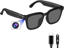 AI Smart Camera Glasses: HD 1080P Video Recording and Photo Taking, Translation,