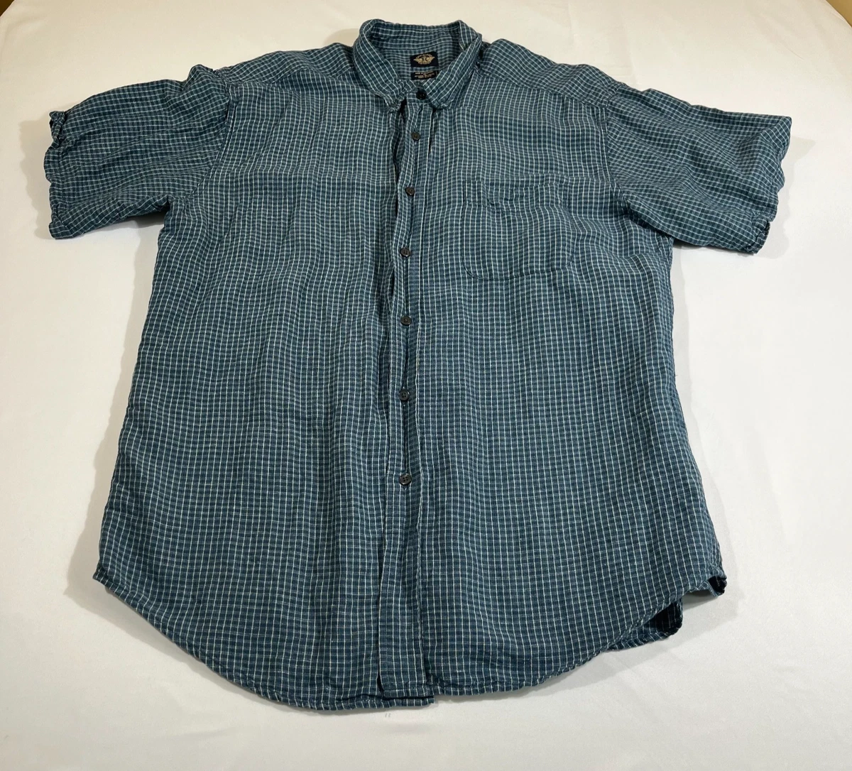 DOCKERS Linen Short Sleeve Casual Button-Down Shirts for Men for 