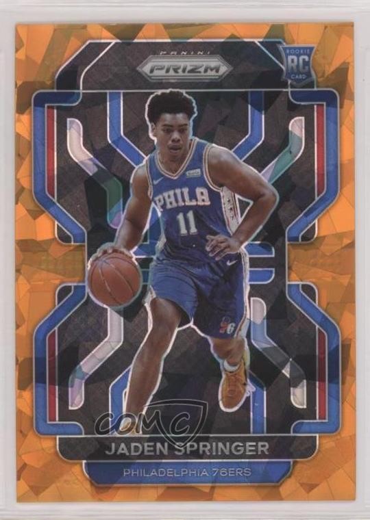 2021-22 Panini Prizm Orange Ice Prizm Jaden Springer #317 03te