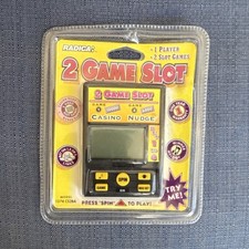 Radica 2 Game Slot Handheld Electronic Game Casino Nudge MPN 1374 CS2BA 1999