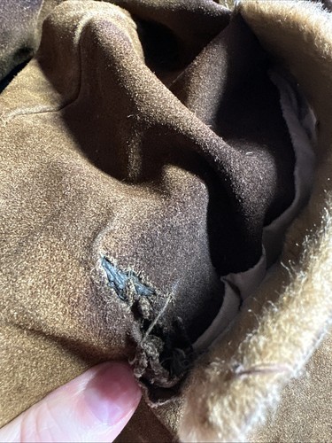 Abrigo chaqueta de gamuza para hombre Sears the Leather Shop aplastado blanqueado por el sol - Imagen 2 de 24