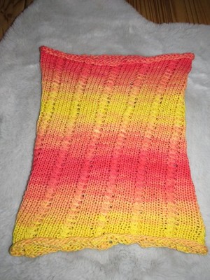 ~Warmer Strick Baumwoll Loop/Halssocke~schöne Farben~handgestrickt~Neu