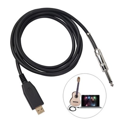 3 m USB auf 6,3 mm Monostecker E Gitarrenstecker Audiokabel Studioaufnahme