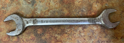 Vintage Wizard Double Open End Wrench HR2082 5/8'' x 9/16'' USA Free Shipping D15*