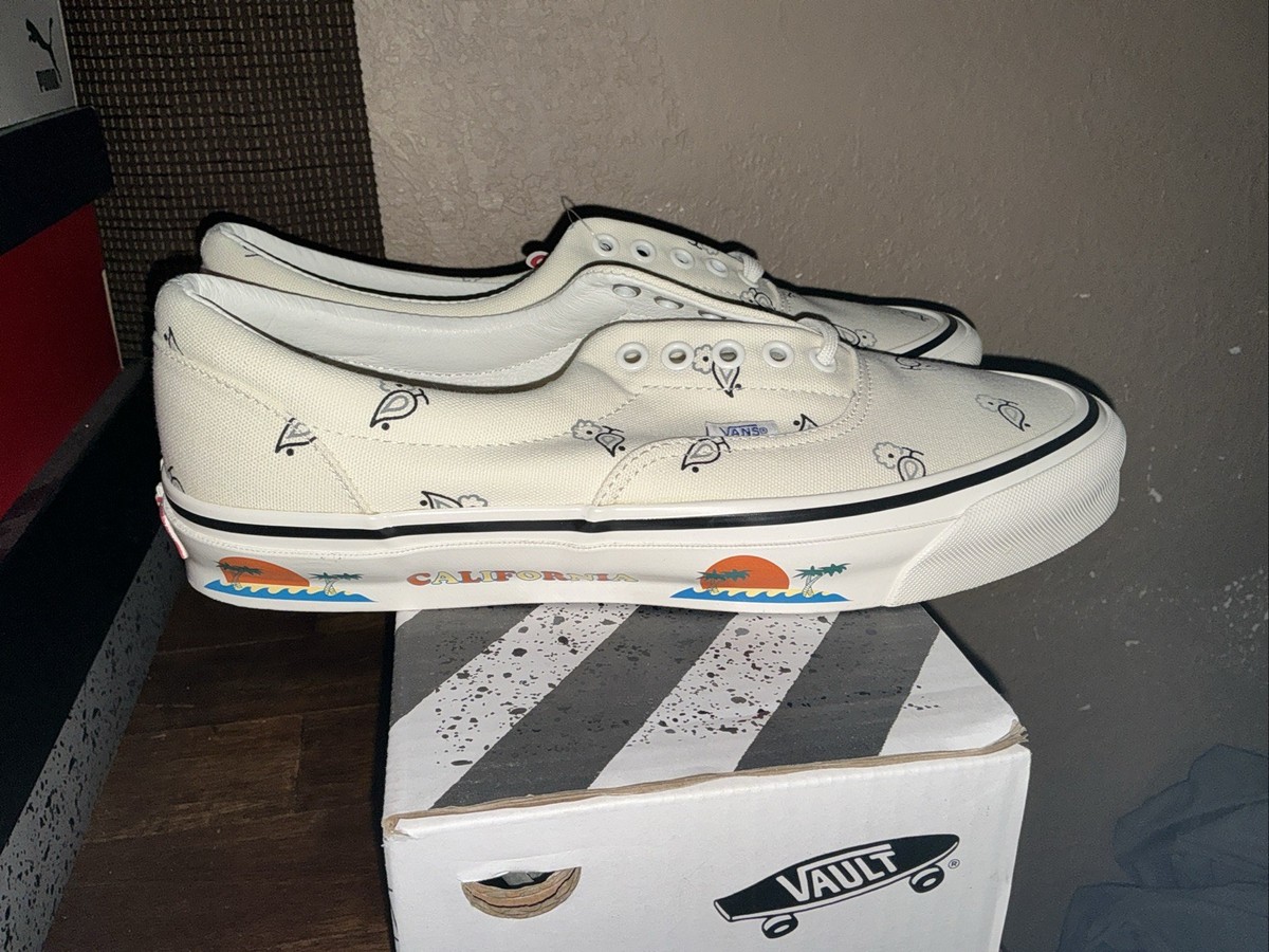 Size 9.5 - Vans Vault OG Era LX Paisley Classic White | eBay