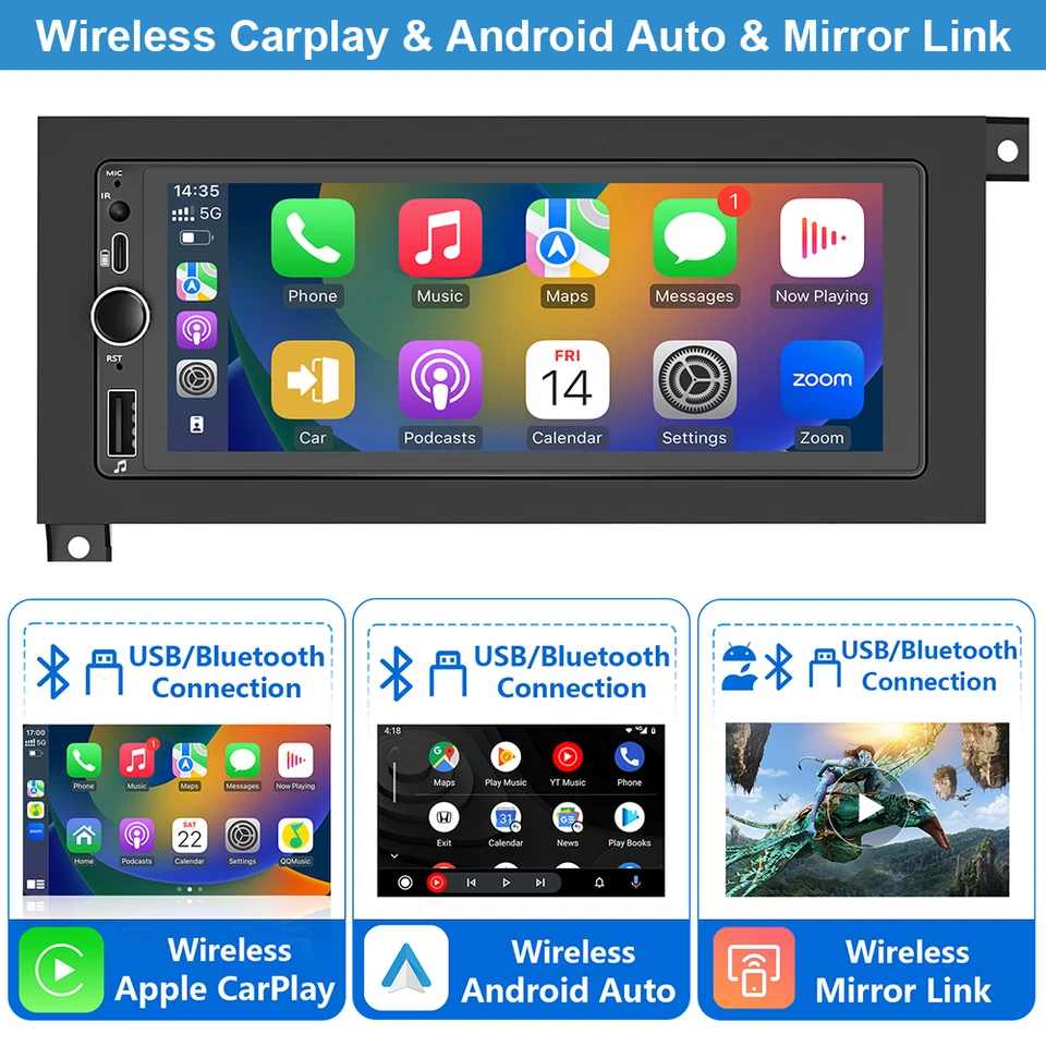 Android CarPlay Car Stereo Radio GPS For 1995-2001 Dodge Ram 1500 2500 3500 VAN - Image 4 of 4