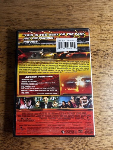 The Fast and the Furious: Tokyo Drift (Full Screen) W/SLIPCOVER - like new - Picture 3 of 4