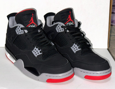 Nike Air Jordan 4 Retro Bred OG Colorway 2019 Men's 9 308497-060 Nike Air
