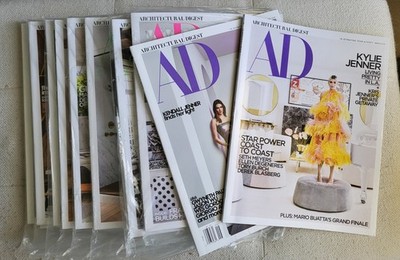   Lot of 10, Architectural Digest Magazine, **2019/2020** Kylie/Kendall Jenner