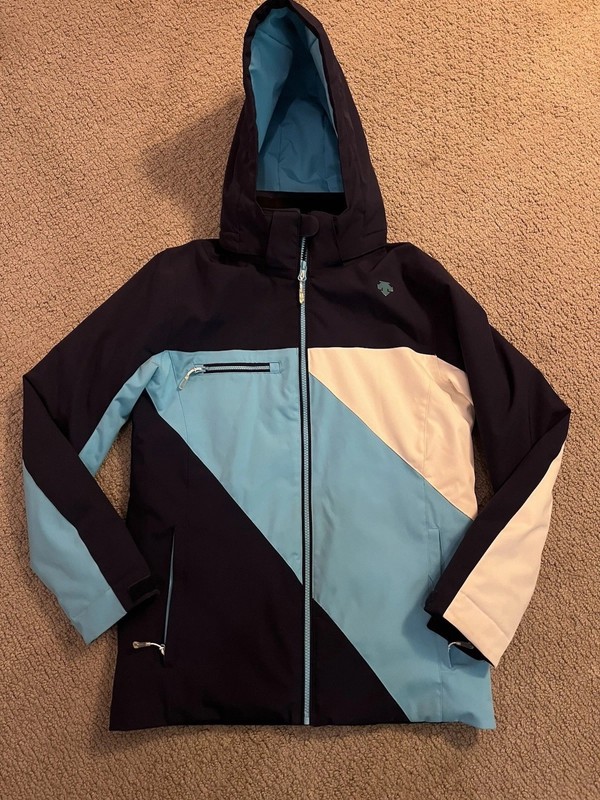 Girls Descente Ski Jacket Blue And White Size 14