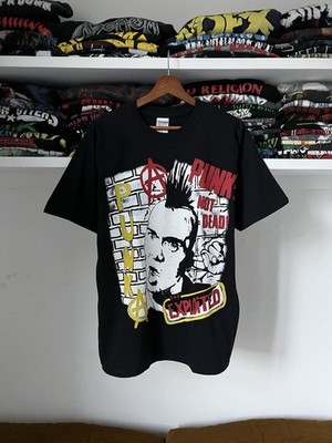 Gildan - Ende der 1990er Jahre The Exploited ''Punk's Not Dead'' doppelt bedrucktes T-Shirt