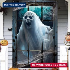 Halloween Scary Window Decorations, Large Spooky Ghost Haunted House Window Deco