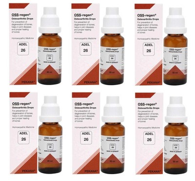 ADEL 26 Osteoarthritis Drops Pack of 6 Natural Homeopathic Remedy for Joint Care