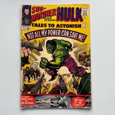 Tales to Astonish #75 Hulk Story Not All My Power Can Save Me 1966 Marvel Comics