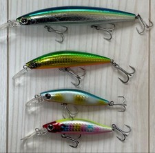 Daiwa Hardcore Minnow Set of 4 Lures, 125mm-90mm, Used, Saltwater Fishing