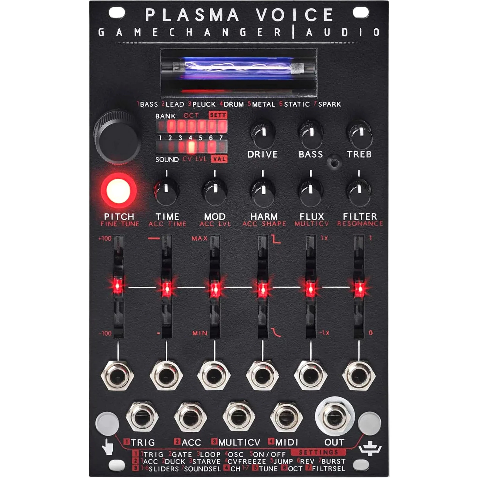 Gamechanger Аудио ПЛАЗМЕННЫЙ синтезатор ГОЛОСА Модуль Eurorack