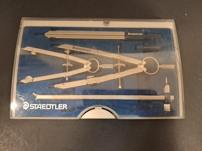 Vintage Staedtler Mars Masterbow Drafting Set with Erasing Shield Pre-Owned