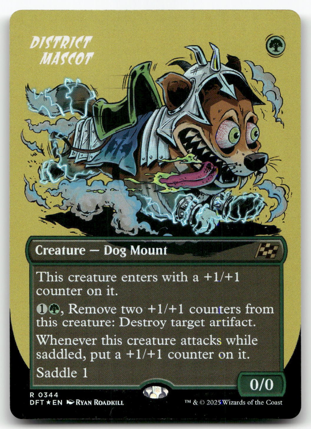 District Mascot (Borderless) #344 (Foil) (NM) Aetherdrift DFT Magic MTG