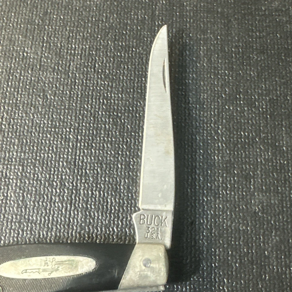 Navaja de Bolsillo Gancho Pájaro Buck 321 De Colección EE. UU. Buen Estado Como Nueva Foto 4 de 4