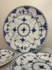 Set of 3 Royal Copenhagen Blue Fluted Half Lace Plates — photo 5