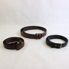 Lot of 3 Brown and Black Leather Belts Size 40 for DIY Crafting Reuse Upcycle