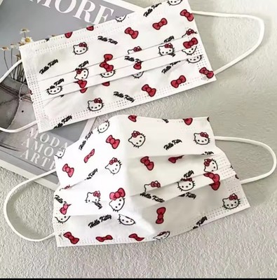 5 x pack Adult Face Cover Mask Hello Kitty