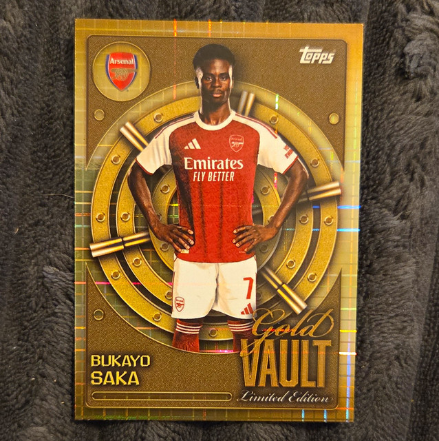 2025 Topps Gold Vault Limited Edition Bukayo Saka Arsenal Premier League #GV-9