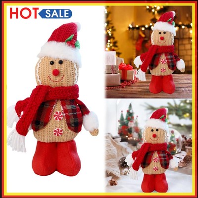 Christmas Gingerbread Man Doll Cute Standing Cookie Soft Plush Party Supplies