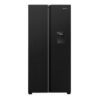 Fridgemaster 439 Litre Side-by-Side American Fridge Freezer - Black MS83430DEB1