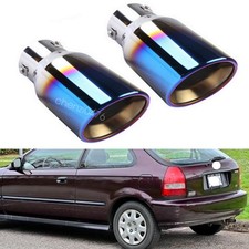 1.5-3 Rear Exhaust Tip Tail Pipe Stainless Muffler For Honda Civic Hatchback