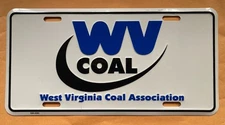 WEST VIRGINIA COAL ASSOCIATION LICENSE PLATE ENERGY FOSSIL FUELS ELECTRICITY ART
