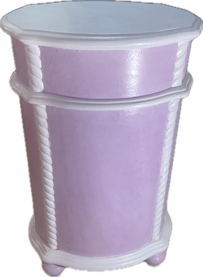 Lavender Side Table with Drawer - Image 4 of 4