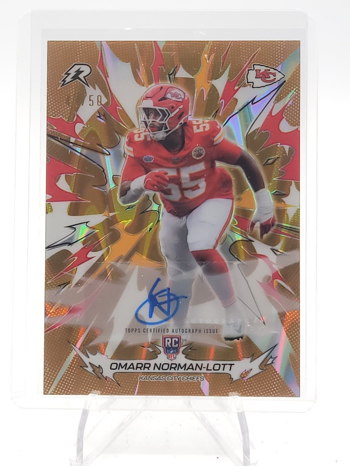 Omarr Norman-Lott 2025 Topps Resurgence Signatures #146 Power Surge Gold