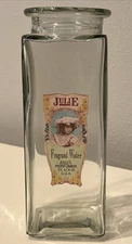 Antique Perfume Bottle Salux St Louis JULIE Fragrant Water Art Nouveau Label 8"