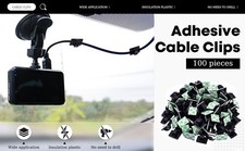 100Pcs Self-Adhesive Cable Clips Cord Stick Organizer Wire Holders Clamps Mounts