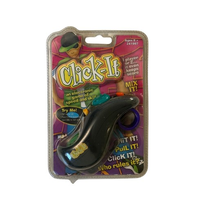 #ad Vintage 1999 Click It Electronic Game Black Purple Teal Green MGA New Sealed $44.99