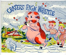 Crater's Pig'n Whistle Kids Menu North Zang Boulevard Dallas Texas 1940s